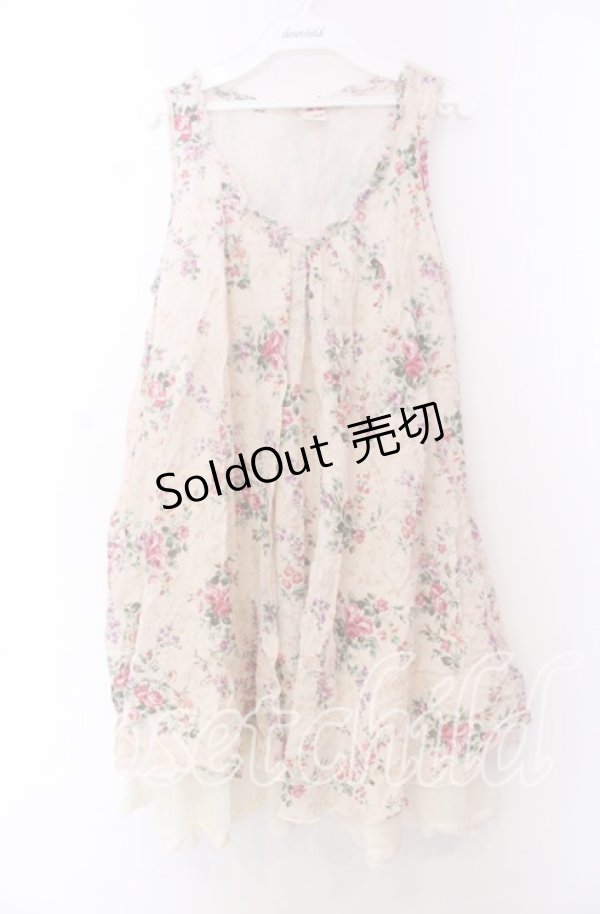 画像1: axes femme / フラワーptチュニック Ｍ アイボリー O-25-11-29-042-AX-OP-IG-OS (1)