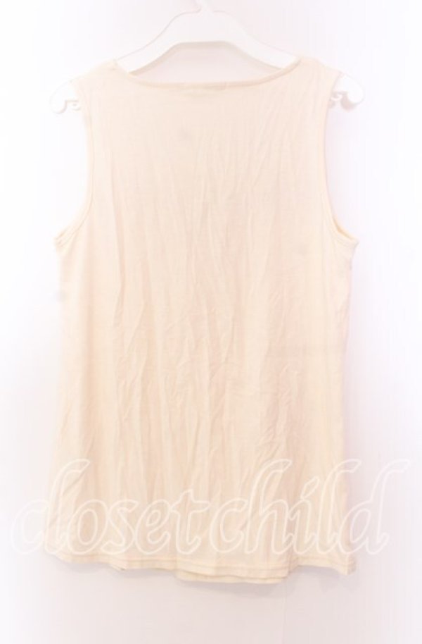 画像3: axes femme / お花モチーフタンク Ｍ アイボリー O-25-11-29-043-AX-TO-IG-OS (3)