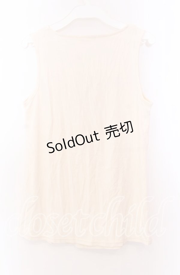 画像3: 【SALE】axes femme / お花モチーフタンク Ｍ アイボリー O-25-11-29-043-AX-TO-IG-ZT315 (3)
