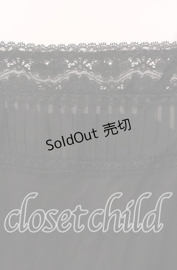 画像2: axes femme / プリーツシフォンインナーキャミワンピース Ｍ クロ O-25-11-29-045-AX-OP-IG-OS (2)