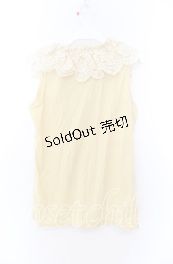 画像3: axes femme / フリル襟タンクトップ Ｍ イエロー O-25-11-29-046-AX-TO-IG-ZT557 (3)