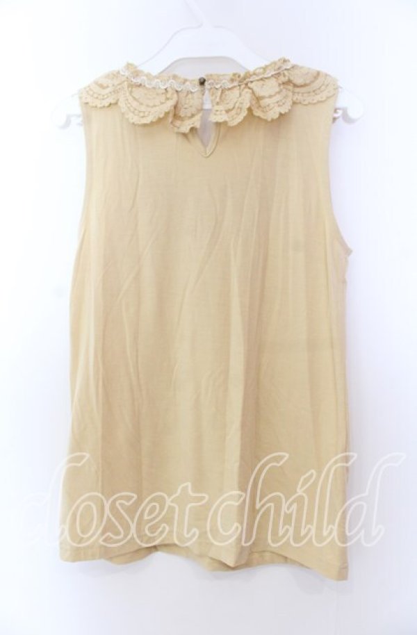 画像3: axes femme / バラ付レース襟タンク Ｍ イエロー O-25-11-29-050-AX-TO-IG-OS (3)