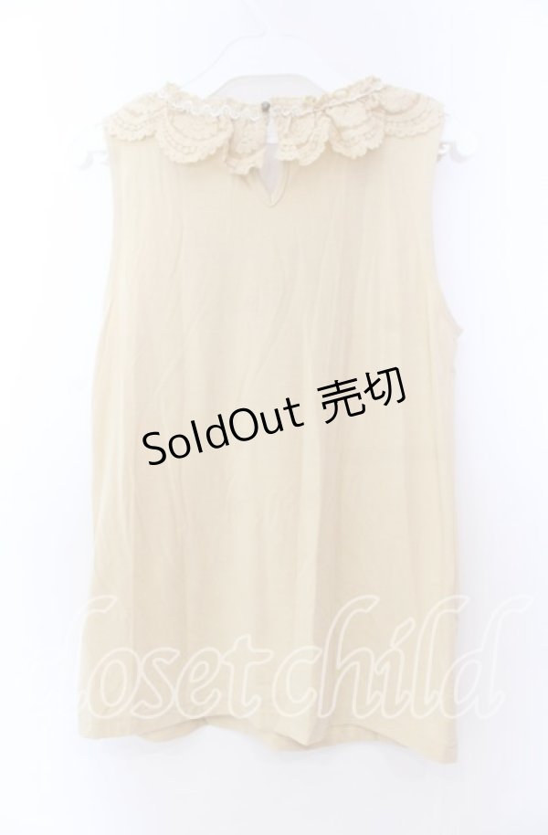 画像3: axes femme / バラ付レース襟タンク Ｍ イエロー O-25-11-29-050-AX-TO-IG-OS (3)