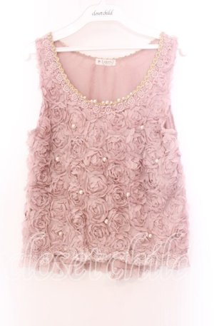 画像: axes femme / 薔薇生地タンクトップ Ｍ ピンク O-25-11-29-053-AX-TO-IG-OS