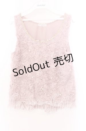 画像: axes femme / 薔薇生地タンクトップ Ｍ ピンク O-25-11-29-053-AX-TO-IG-OS