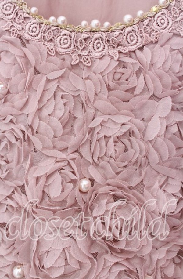 画像2: axes femme / 薔薇生地タンクトップ Ｍ ピンク O-25-11-29-053-AX-TO-IG-OS (2)