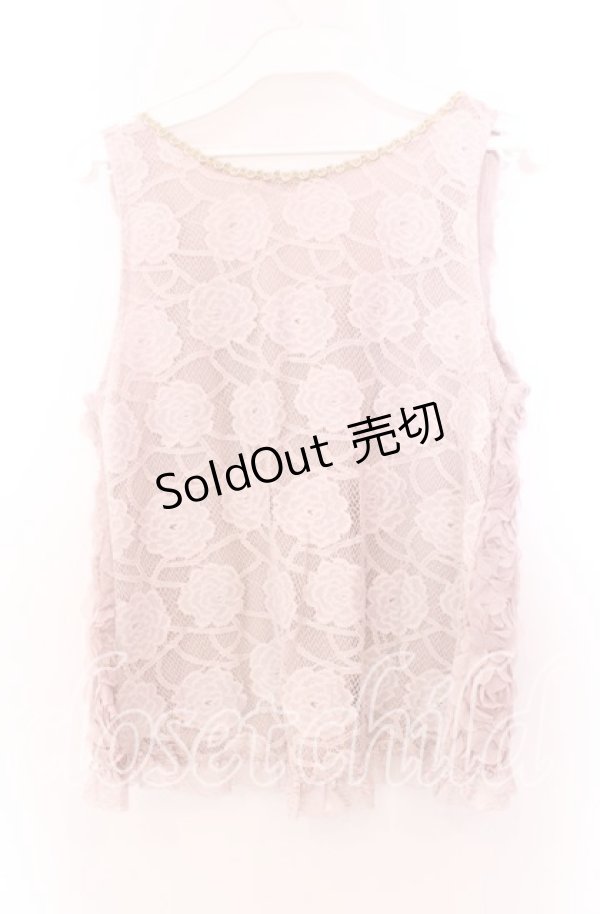 画像3: axes femme / 薔薇生地タンクトップ Ｍ ピンク O-25-11-29-053-AX-TO-IG-ZT1202X (3)
