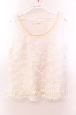 画像1: axes femme / 薔薇生地タンクトップ  シロ O-25-11-29-055-AX-TO-IG-OS (1)