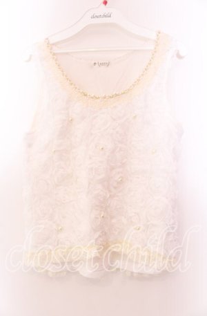 画像: axes femme / 薔薇生地タンクトップ  シロ O-25-11-29-055-AX-TO-IG-OS