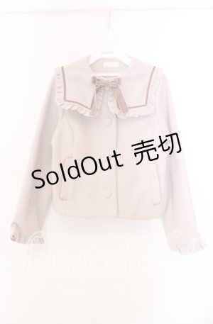 画像: m petit by misako / セーラー襟ショートコート M ベージュ O-25-11-29-006-LO-CO-OW-OS