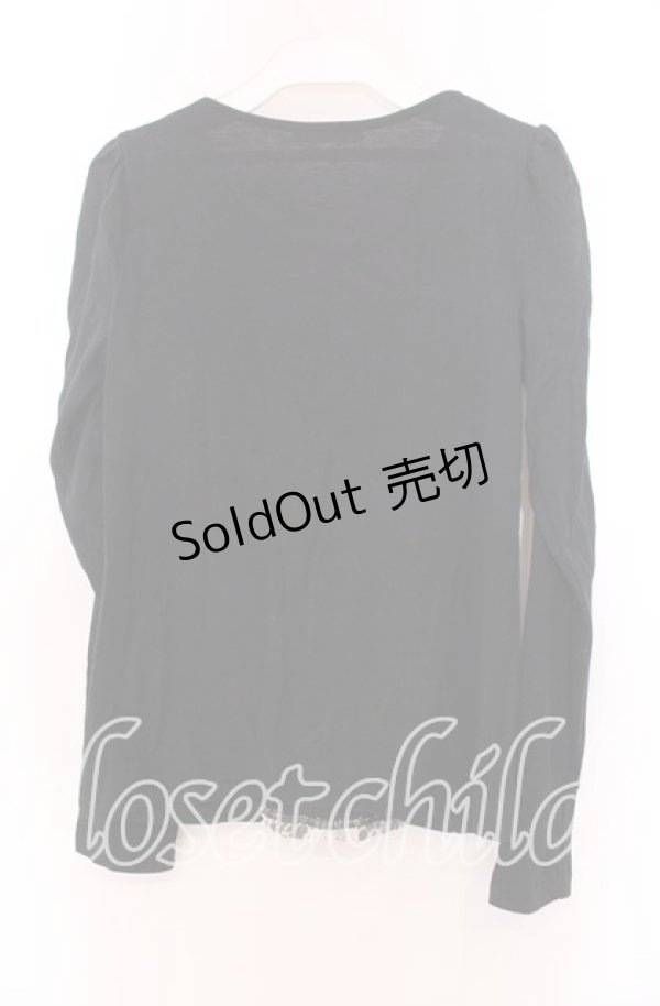 画像3: axes femme / パール付きバイカラープルオーバー  クロ O-25-11-29-056-AX-TO-IG-OS (3)