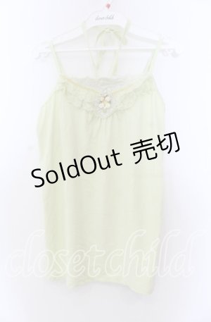 画像: axes femme / ホルター付きガーデンキャミ  ライトグリーン O-25-11-29-057-AX-TO-IG-OS