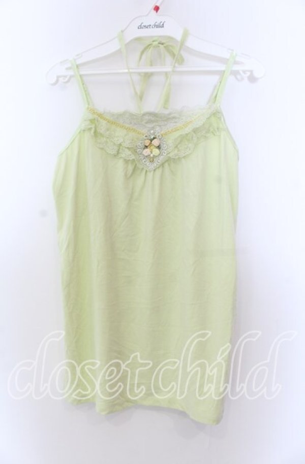 画像1: axes femme / ホルター付きガーデンキャミ  ライトグリーン O-25-11-29-057-AX-TO-IG-OS (1)