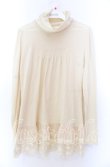 画像1: axes femme / 胸元ギャザータートルカットソー  アイボリー O-25-11-29-058-AX-TO-IG-OS (1)