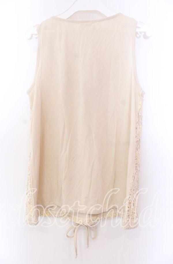 画像2: axes femme / 花総レースタンクトップ Ｍ アイボリー O-25-11-29-059-AX-TO-IG-OS (2)