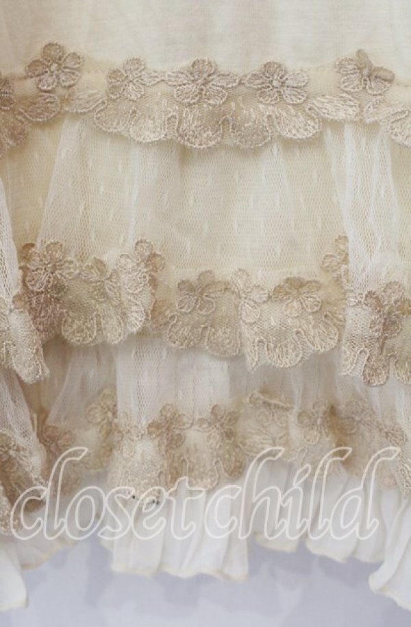 画像3: axes femme / フリルティアードタンクトップ  アイボリー O-25-11-29-061-AX-TO-IG-OS (3)