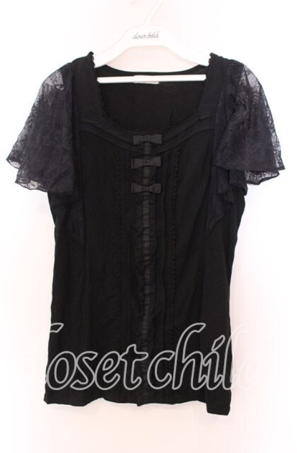 画像1: axes femme / レースラッフルタンクトップ Ｍ クロ O-25-11-29-062-AX-TO-IG-OS (1)