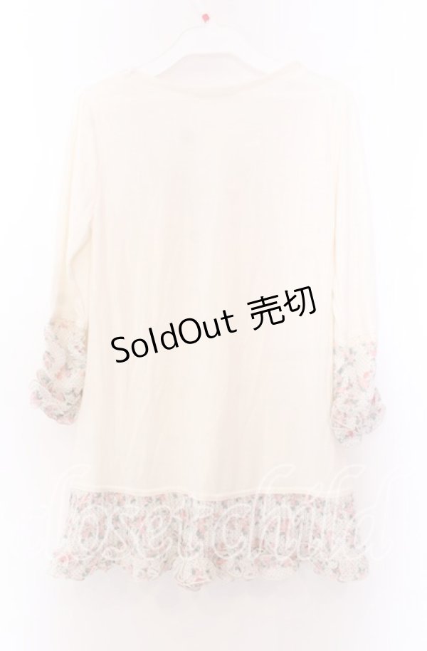 画像3: axes femme / ドットローズ切り替えカットソー  アイボリー O-25-11-29-064-AX-TO-IG-OS (3)