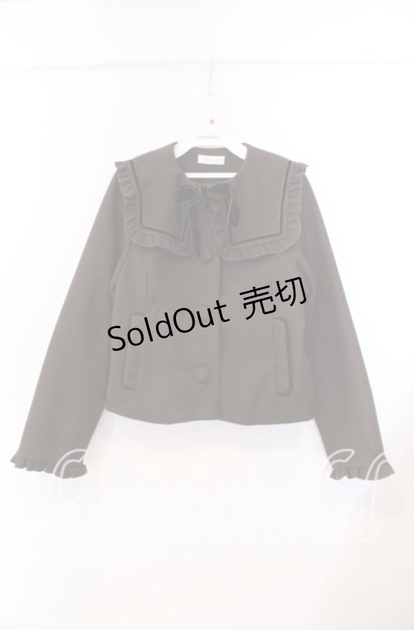 画像1: m petit by misako / セーラー襟ショートコート M ブラウン O-25-11-29-007-LO-CO-OW-OS (1)