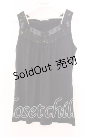 画像: axes femme / BACKリボンタンクトップ  クロ O-25-11-29-066-AX-TO-IG-OS