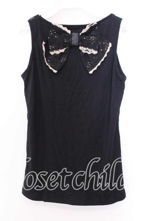 画像3: axes femme / BACKリボンタンクトップ  クロ O-25-11-29-066-AX-TO-IG-OS (3)