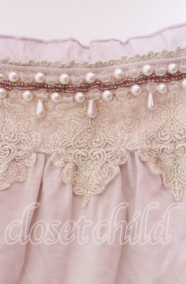 画像2: axes femme / 金糸レースキャミソール  ピンク O-25-11-29-067-AX-TO-IG-OS (2)