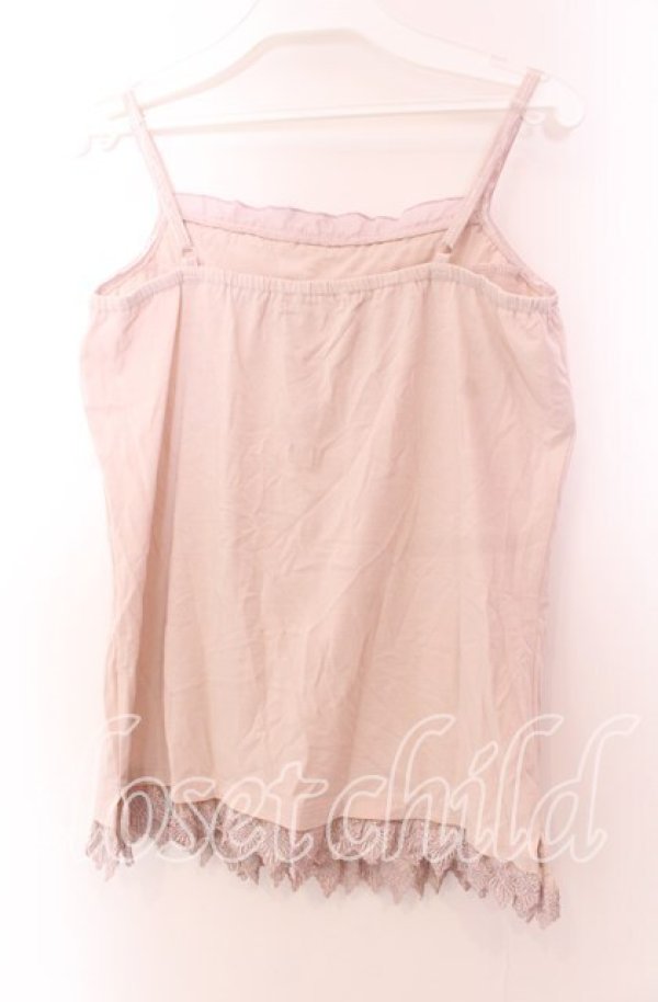 画像3: axes femme / 金糸レースキャミソール  ピンク O-25-11-29-067-AX-TO-IG-OS (3)