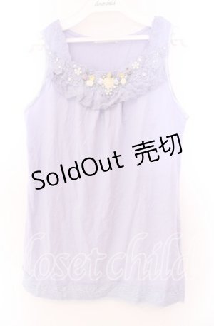 画像: axes femme / ローズモチーフタンク  ラベンダー O-25-11-29-068-AX-TO-IG-OS