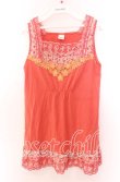 画像1: axes femme / 花柄切り替え刺繍タンクトップ  オレンジ O-25-11-29-069-AX-TO-IG-OS (1)