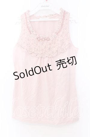 画像: axes femme / 花柄切り替えタンクトップ Ｍ ピンク O-25-11-29-070-AX-TO-IG-OS