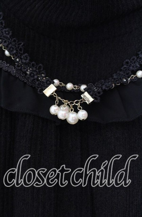 画像2: axes femme / ネックレス付きタートルニット  クロ O-25-11-29-071-AX-TO-IG-OS (2)