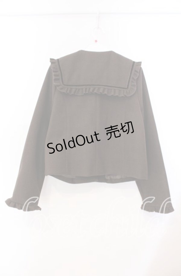 画像3: m petit by misako / セーラー襟ショートコート M ブラウン O-25-11-29-007-LO-CO-OW-OS (3)