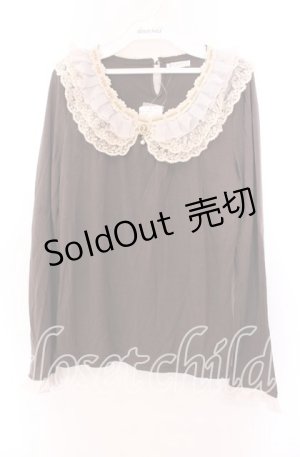 画像: axes femme / 襟モチーフ付きプルオーバー  ブラウン O-25-11-29-073-AX-TO-IG-OS