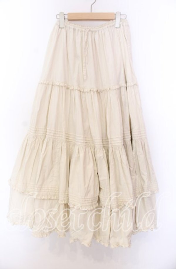 画像1: metamorphose / 共フリルロングペチコート  アイボリー O-25-11-29-085-ME-SK-IG-OS (1)