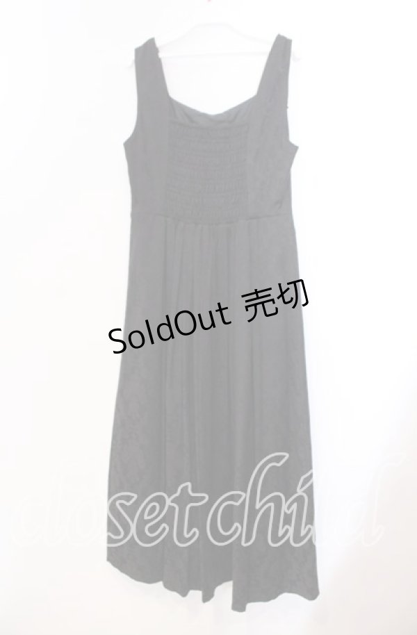 画像3: axes femme / コルセット風ジャカードジャンパースカート F クロ O-25-11-29-001-AX-OP-OW-OS (3)