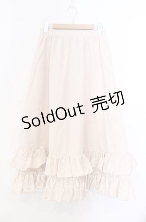 画像: FLC / 皆方由衣コラボ/ティアードスカート M ベージュ O-25-11-29-011-LO-SK-OW-ZT114