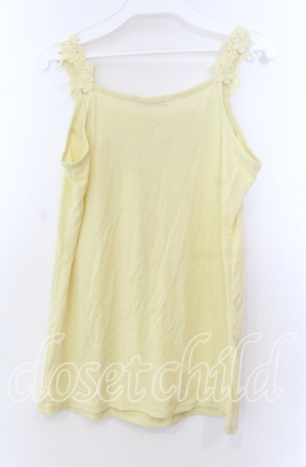 画像3: axes femme / 花モチーフタンクトップ Ｍ イエロー O-25-11-29-014-AX-TO-IG-OS (3)