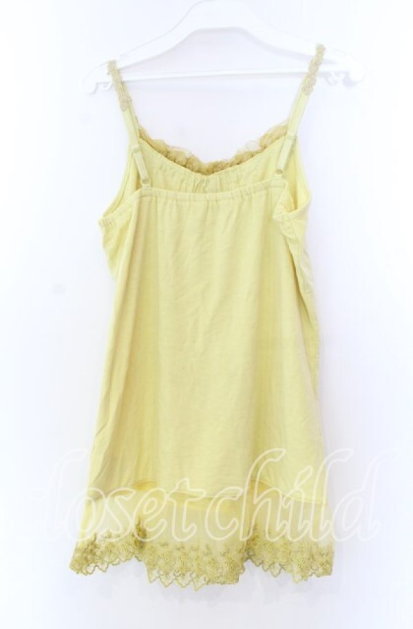 画像3: axes femme / バタフライレースキャミソール Ｍ イエロー O-25-11-29-015-AX-TO-IG-OS (3)