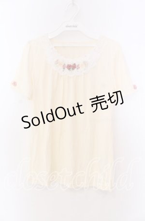 画像: axes femme / フラワーモチーフ使いインナー  アイボリー O-25-11-29-017-AX-TO-IG-OS