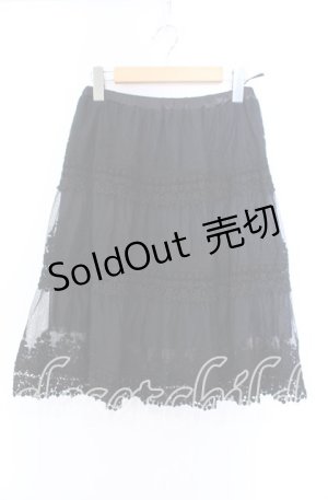 画像: axes femme / レース×チュールスカート Ｍ クロ O-25-11-29-019-AX-SK-IG-OS