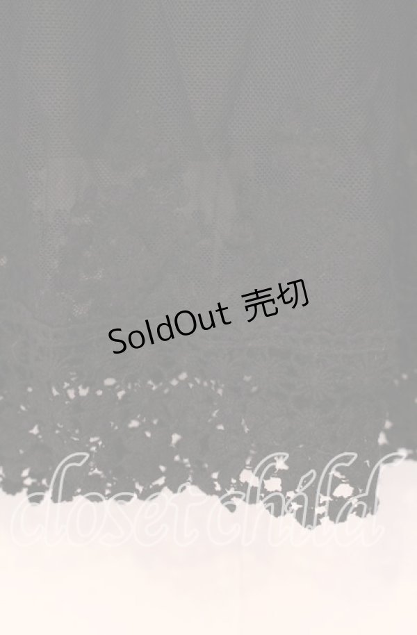 画像2: axes femme / レース×チュールスカート Ｍ クロ O-25-11-29-019-AX-SK-IG-OS (2)