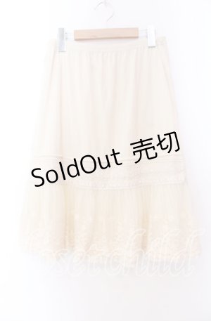 画像: axes femme / チュール刺繍ペチコーート Ｍ アイボリー O-25-11-29-023-AX-SK-IG-OS