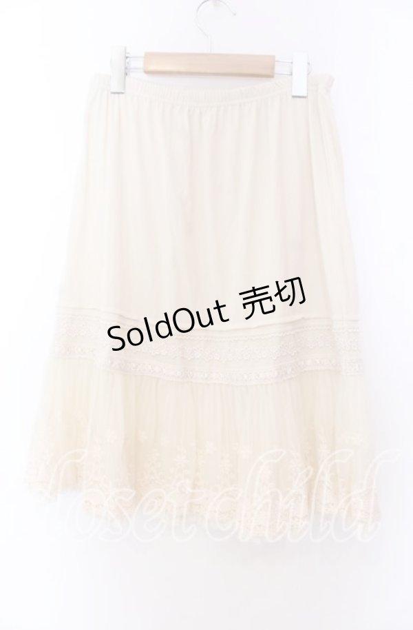 画像3: axes femme / チュール刺繍ペチコーート Ｍ アイボリー O-25-11-29-023-AX-SK-IG-OS (3)