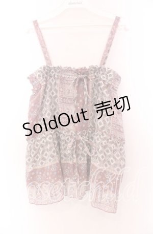 画像: 【SALE】axes femme / バンダナ柄キャミトップス Ｍ ピンクベージュ O-25-11-29-024-AX-TO-IG-ZT320