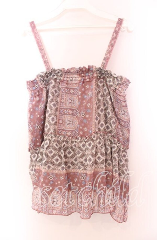 画像3: axes femme / バンダナ柄キャミトップス Ｍ ピンクベージュ O-25-11-29-024-AX-TO-IG-OS (3)