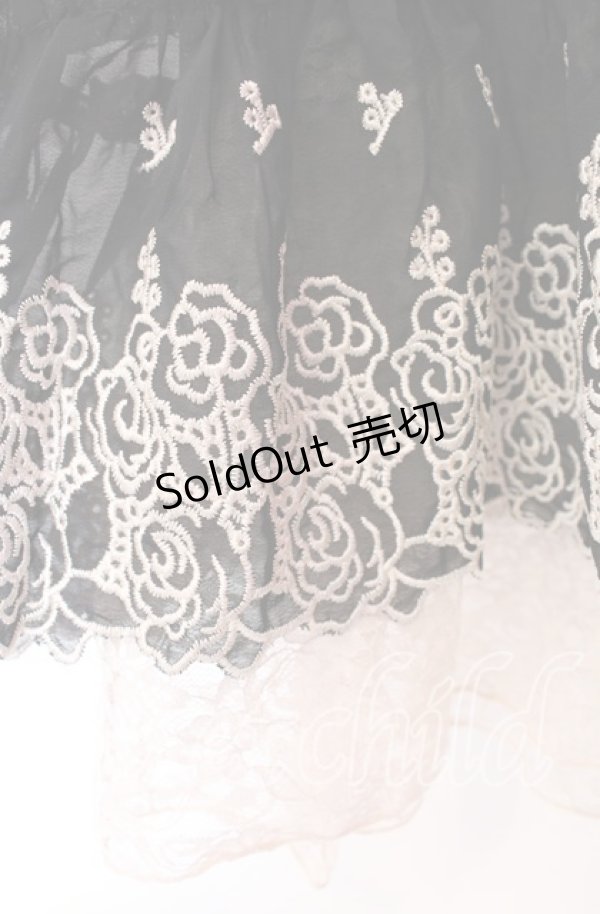 画像3: axes femme / 薔薇刺繍チュニック Ｍ クロ O-25-11-29-029-AX-TO-IG-OS (3)