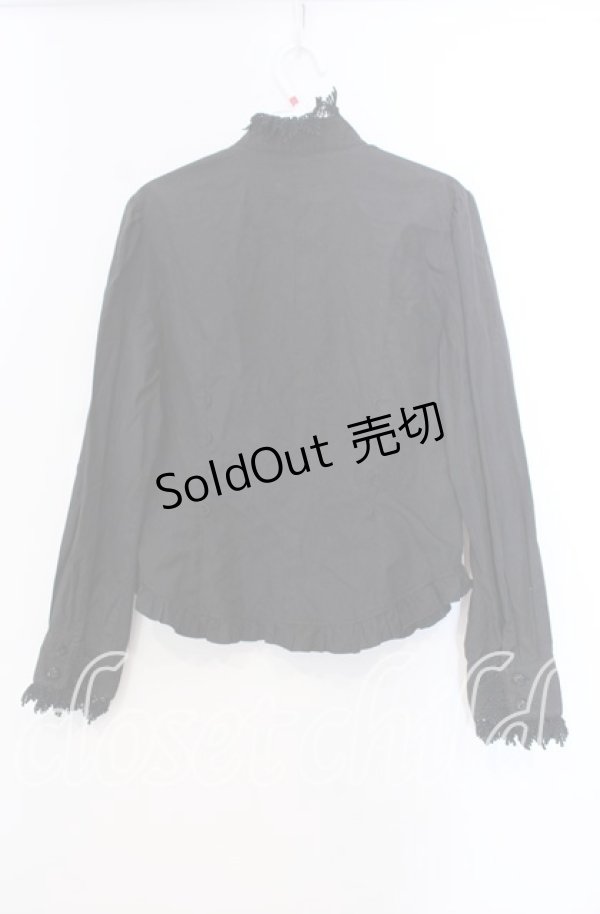 画像3: Innocent World / バラボタンスタンドカラーブラウス  クロ O-25-11-29-003-IW-BL-IG-OS (3)