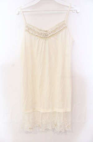 画像: axes femme / リボン付きロングキャミ M キナリ O-25-11-30-026-AX-TO-OW-OS