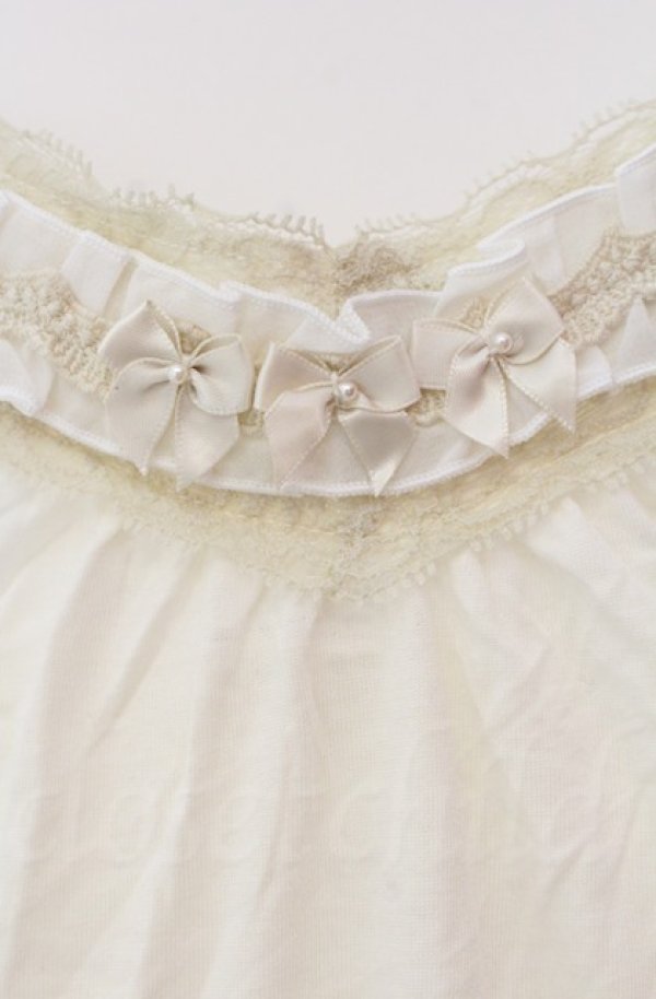 画像2: axes femme / リボン付きロングキャミ M キナリ O-25-11-30-026-AX-TO-OW-OS (2)