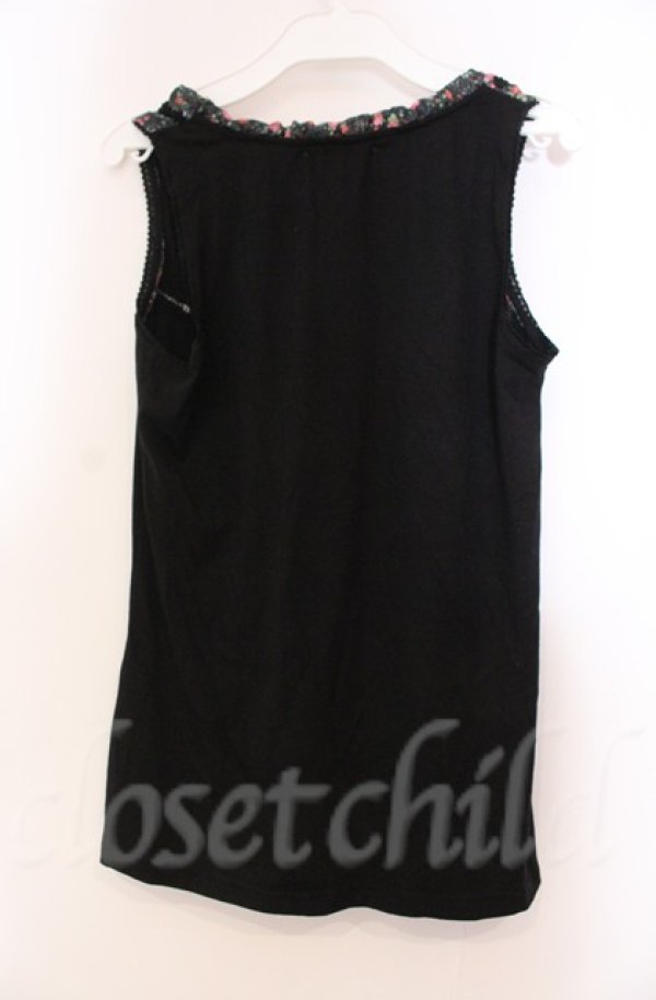 画像3: axes femme / 花柄切り替えタンクトップ M クロ O-25-11-30-028-AX-TO-OW-OS (3)